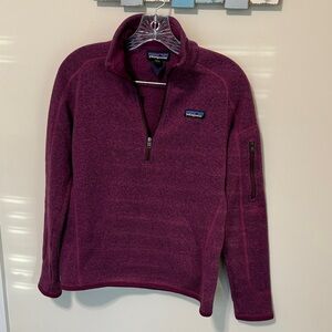 Patagonia Women’s Better Sweater Quarter-Zip Fleece Jacket / Magenta / Size S